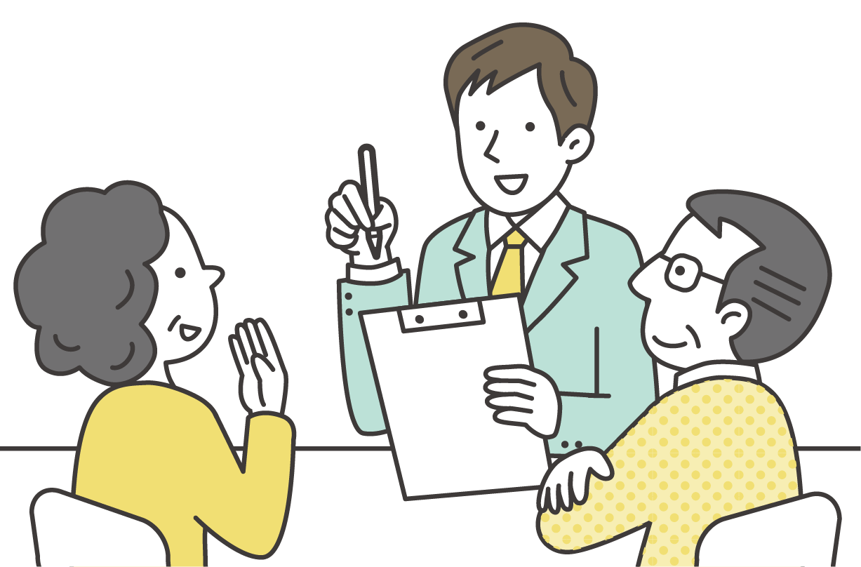 対応している様子